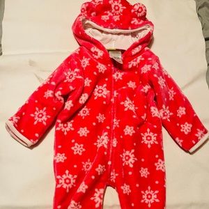 Penelope Mack hot pink footsie/onesie